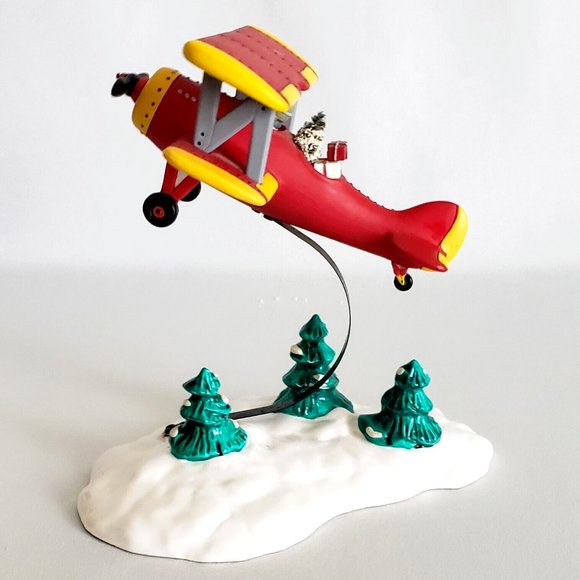 Department 56 Original Snow Village "Spirit of Snow Village" Airplane NIB - Picture 4 of 6